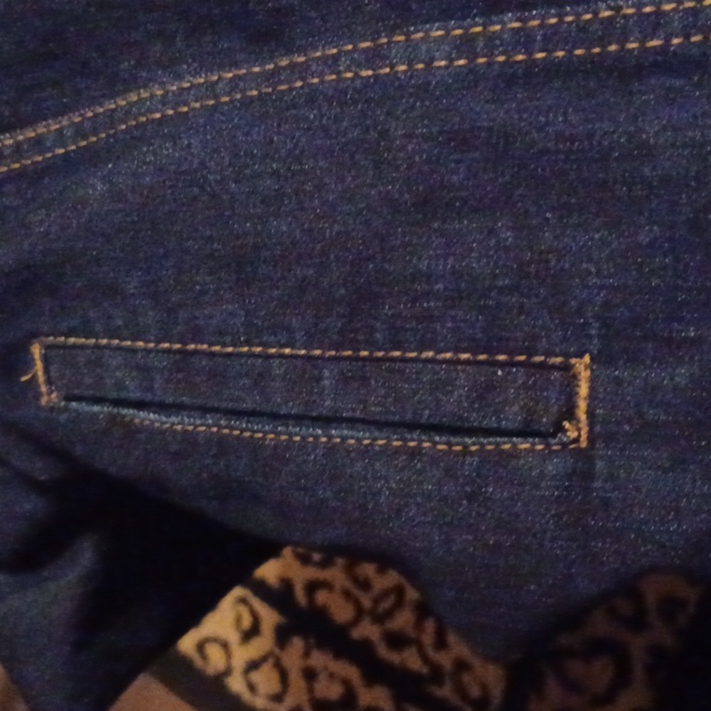 NAVY BLUE BLUE JEAN JACKET NEW, PLUS SIZE 28W BY WOMAN WITHIN - Picture 6 of 7